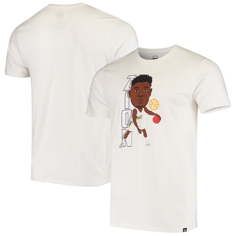 Men 2020 NBA #47 Zion Williamson New Orleans Pelicans White Bobblehead Player TShirt.